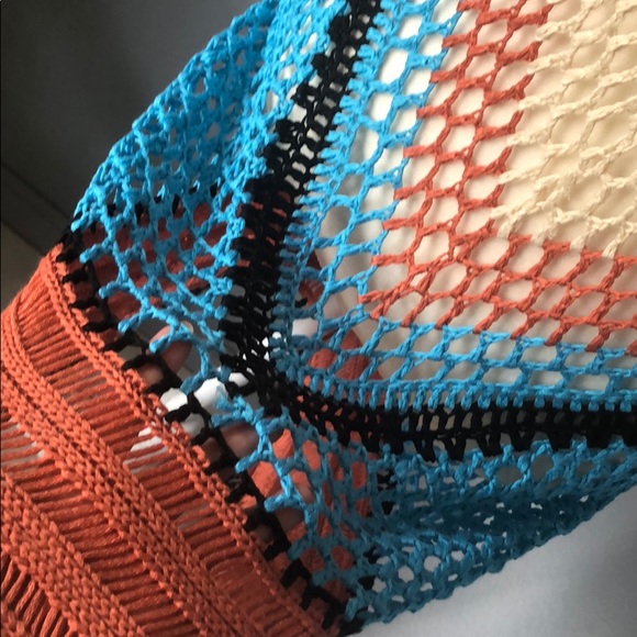 Foxy 5🌟Fav Crochet Colorblock Tunic Dress Coverup - Picture 8 of 8